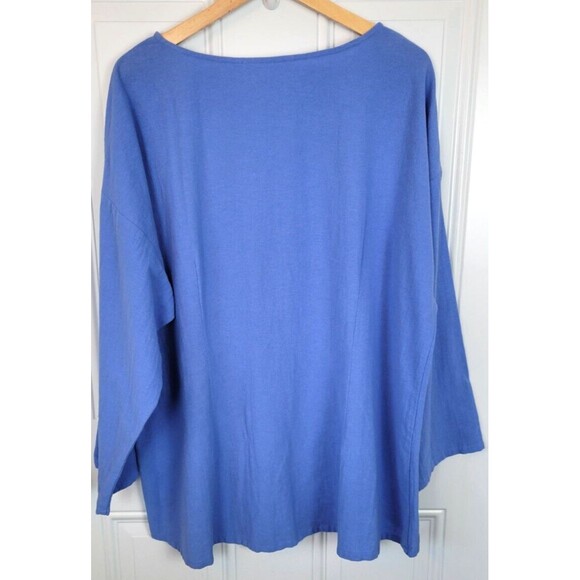 Soft Surroundings Plus Size Popover Top Size 1X 3/4 Length Sleeves Minim… - Picture 6 of 6